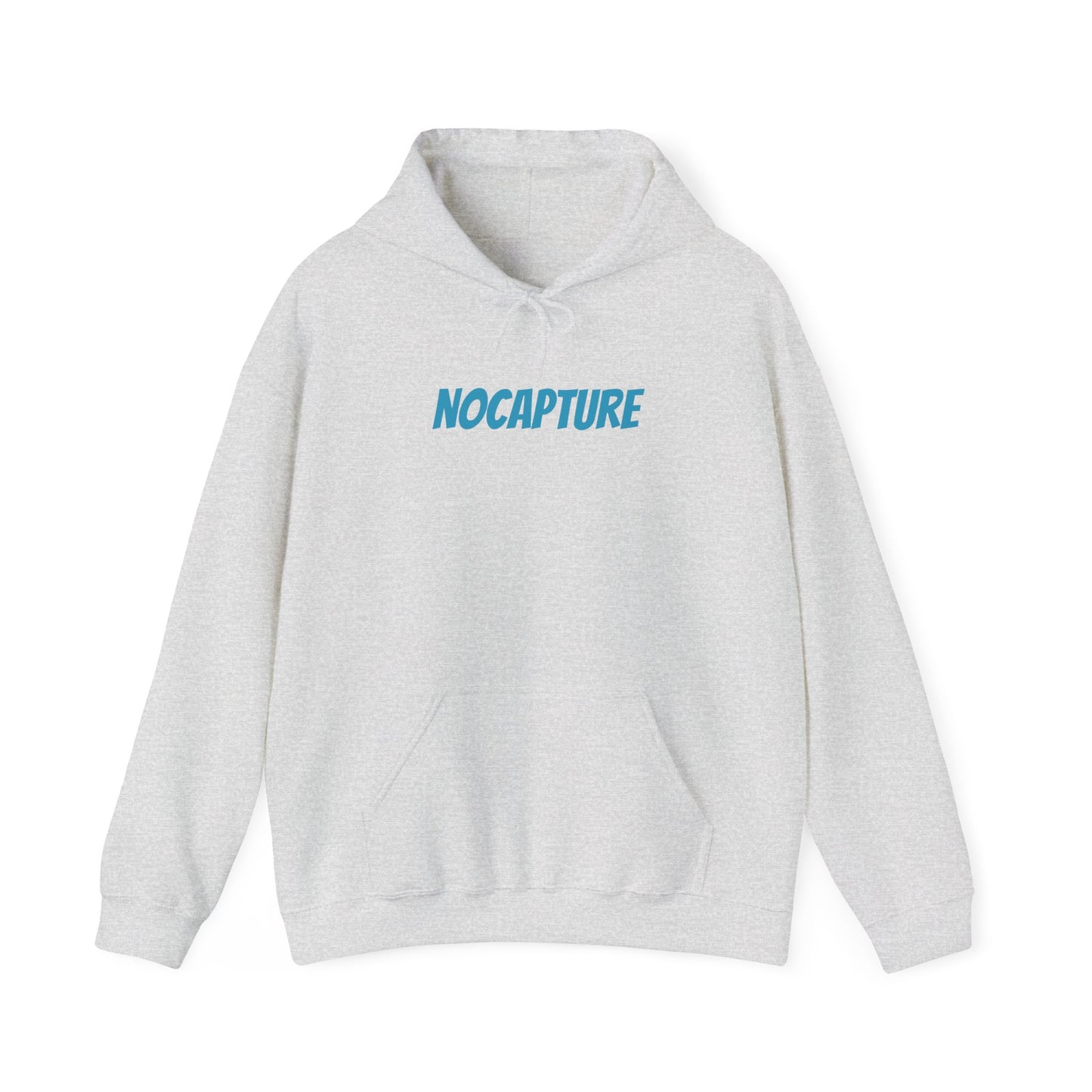 Unisex Heavy Blend™ Hooded Sweatshirt - Cozy Streetwear Baby Blue Logo front and back