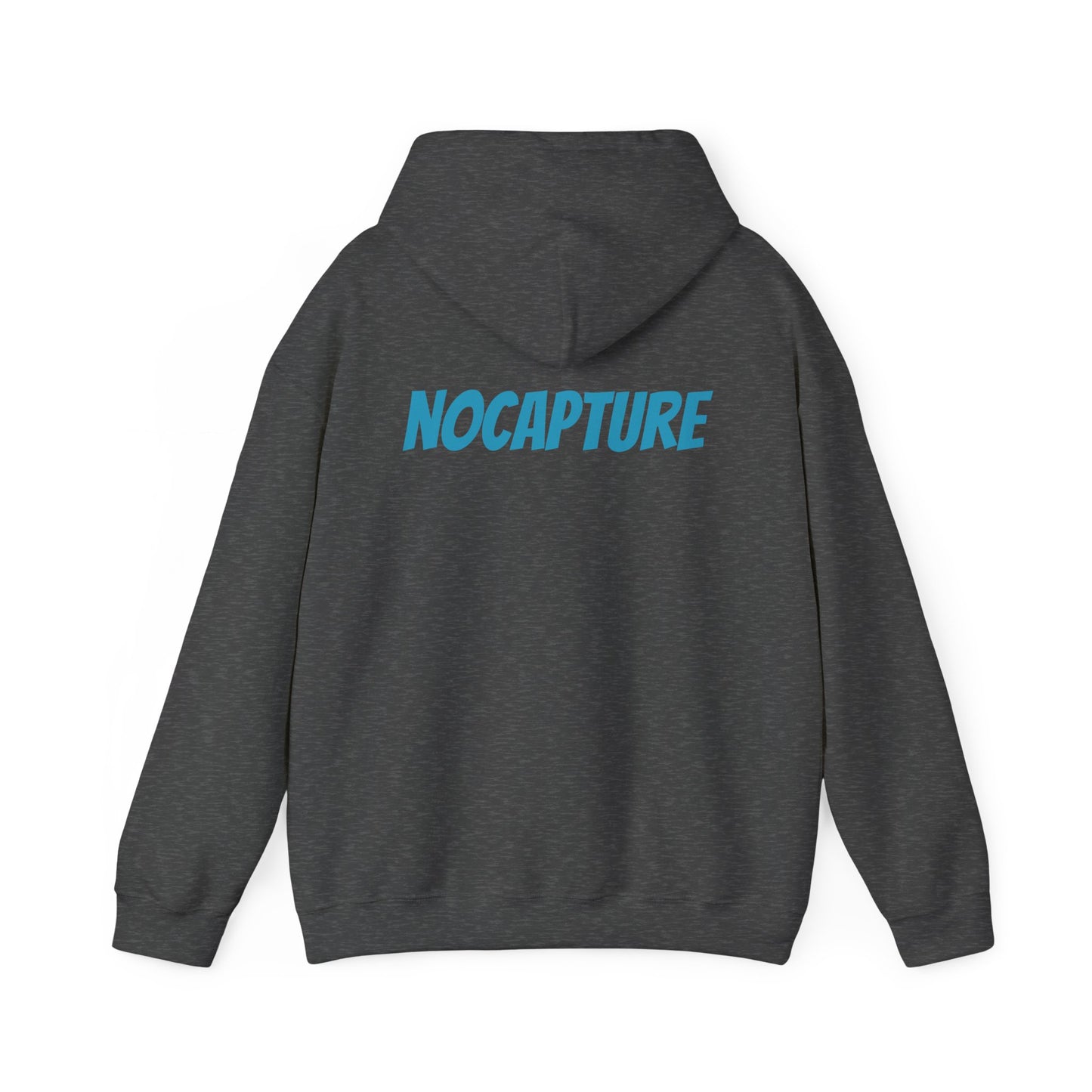 Unisex Heavy Blend™ Hooded Sweatshirt - Cozy Streetwear Baby Blue Logo front and back