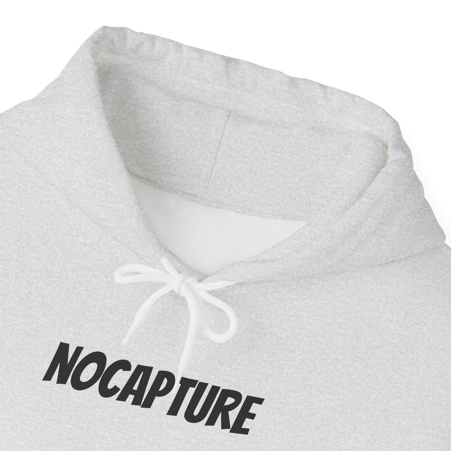 NOCAPTURE Unisex Heavy Blend™ Hooded Sweatshirt - Cozy Streetwear black Logo front and back
