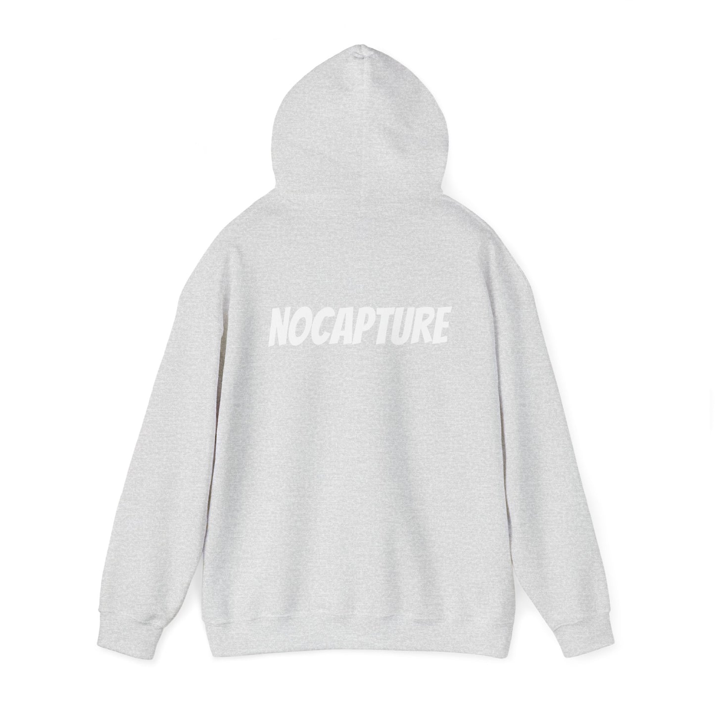Unisex Heavy Blend™ Hooded Sweatshirt - Cozy Streetwear White Logo front and back