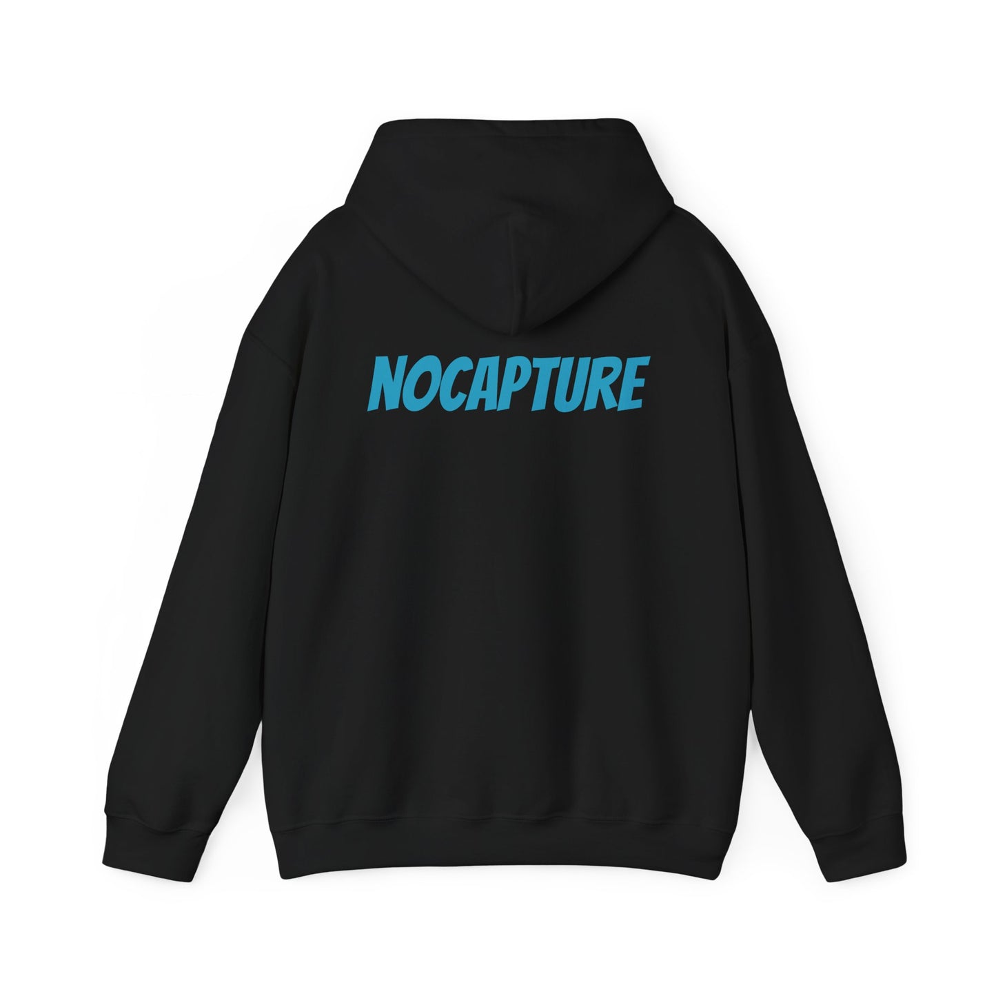 Unisex Heavy Blend™ Hooded Sweatshirt - Cozy Streetwear Baby Blue Logo front and back