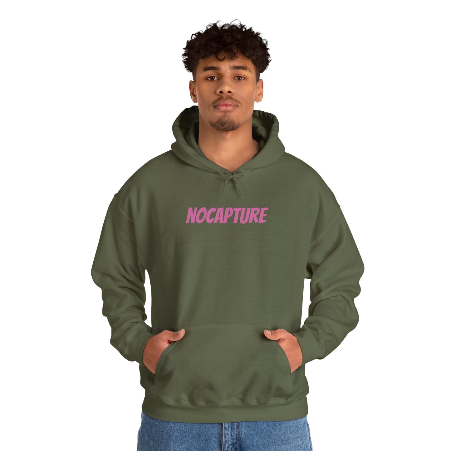 Unisex Heavy Blend™ Hooded Sweatshirt - Cozy Streetwear pink Logo front and back