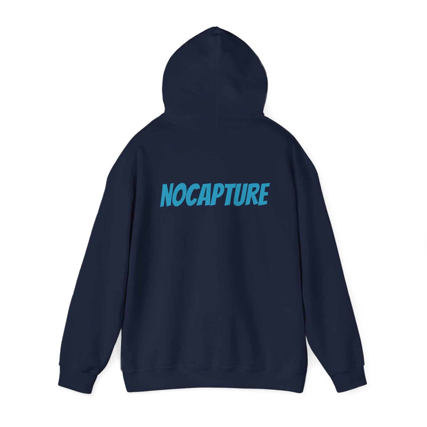 Unisex Heavy Blend™ Hooded Sweatshirt - Cozy Streetwear Baby Blue Logo front and back