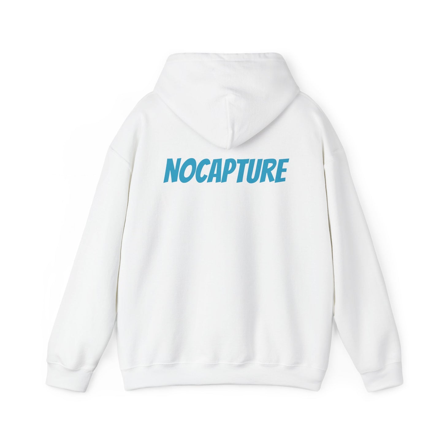 Unisex Heavy Blend™ Hooded Sweatshirt - Cozy Streetwear Baby Blue Logo front and back