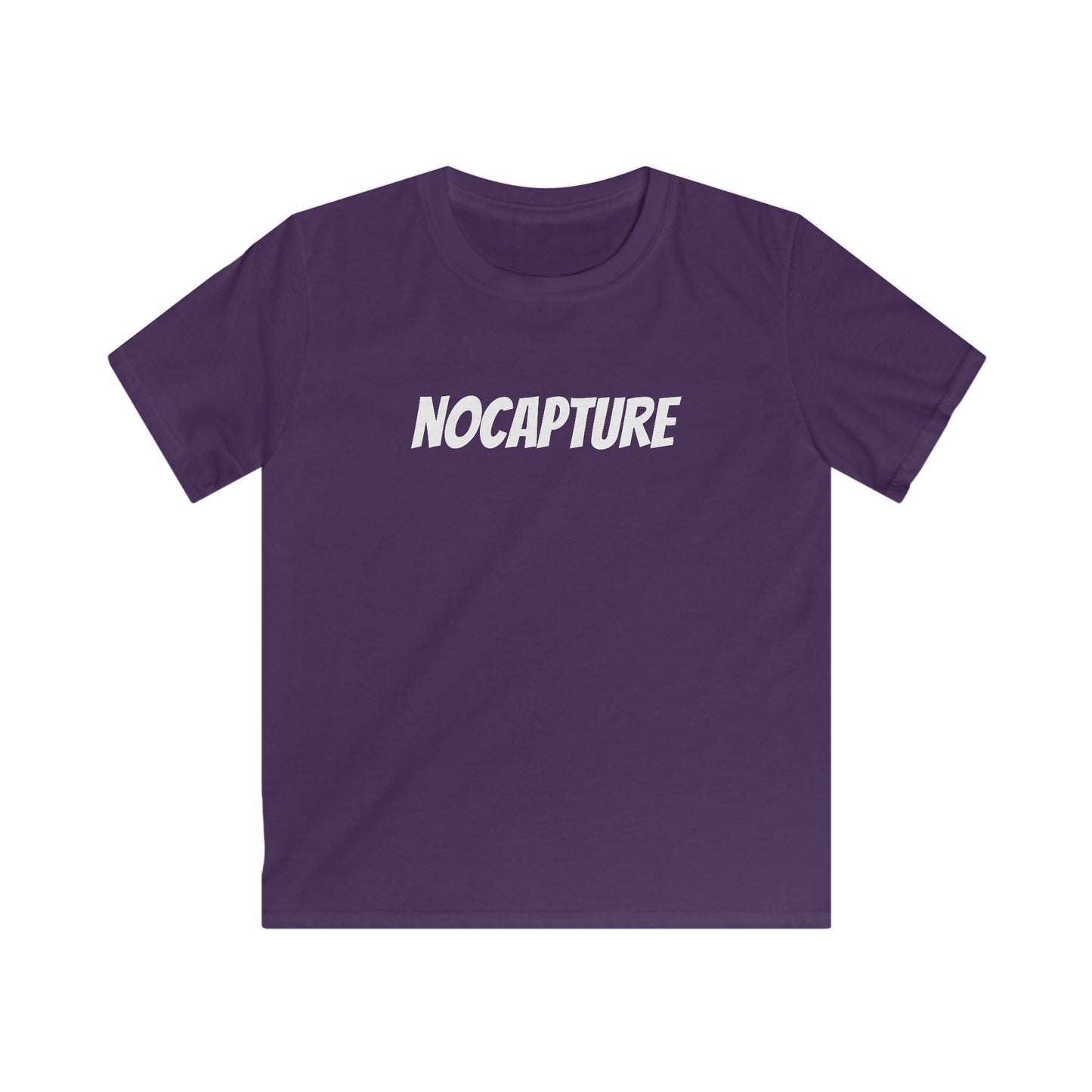 NOCAPTUR E Graphic Tee - Stylish & Comfortable Softstyle Shirt for Playtime White Front And Back Logo