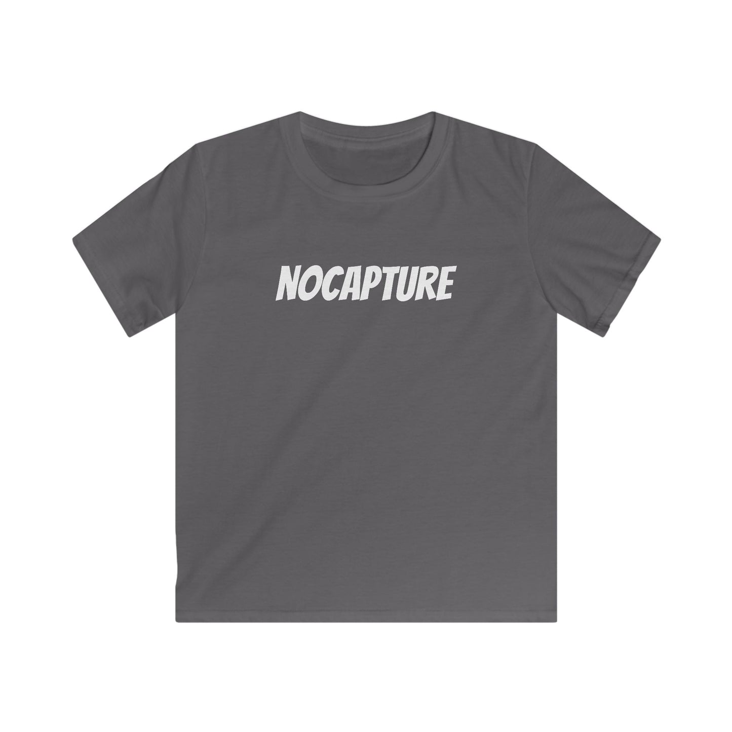 NOCAPTUR E Graphic Tee - Stylish & Comfortable Softstyle Shirt for Playtime White Front And Back Logo