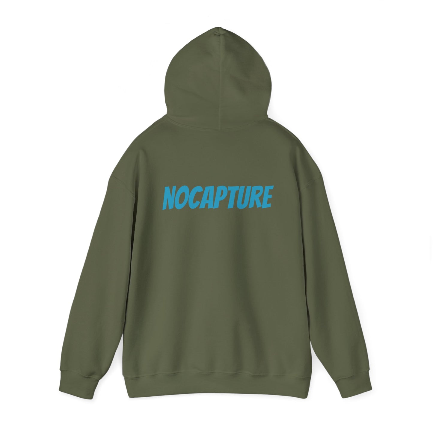 Unisex Heavy Blend™ Hooded Sweatshirt - Cozy Streetwear Baby Blue Logo front and back