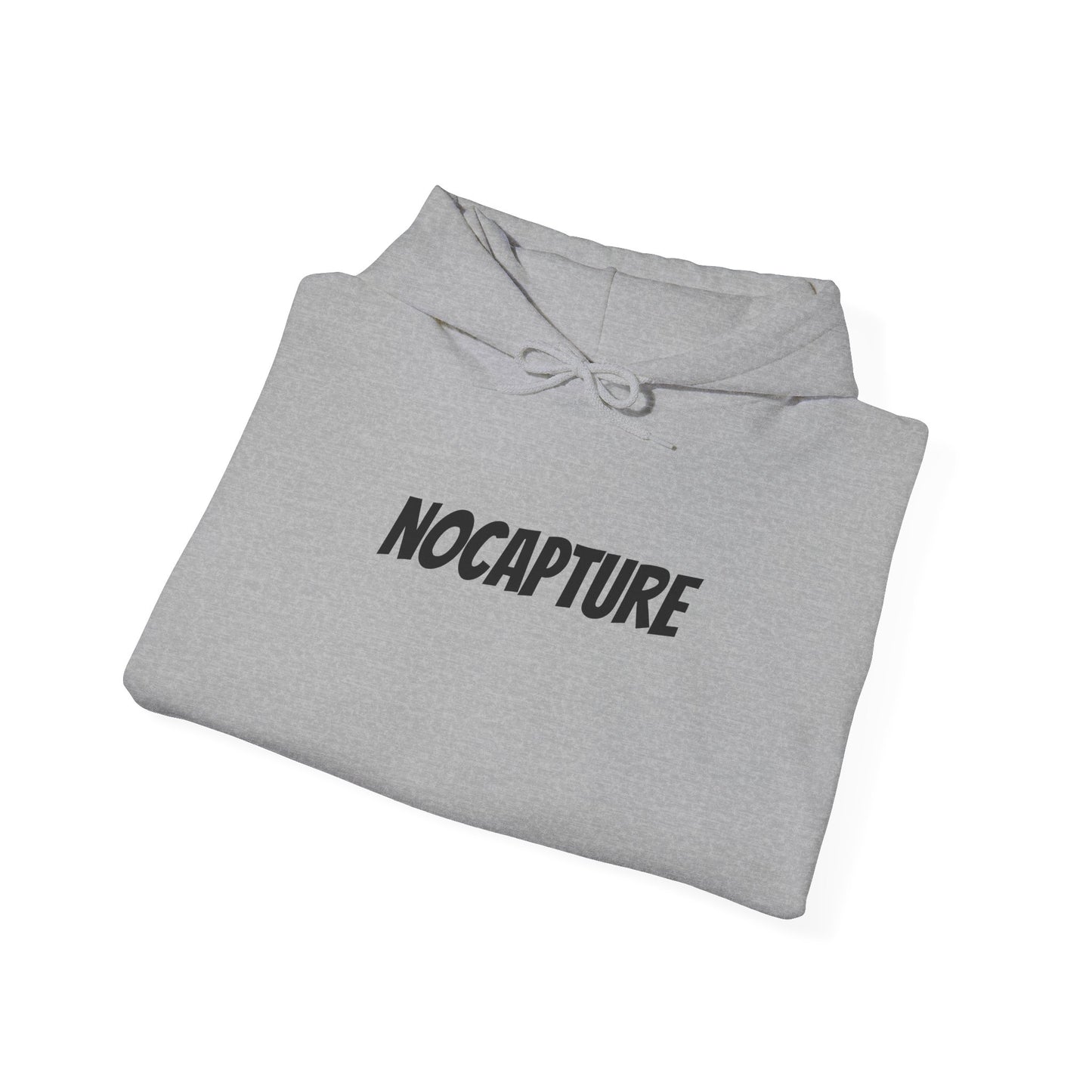 NOCAPTURE Unisex Heavy Blend™ Hooded Sweatshirt - Cozy Streetwear black Logo front and back