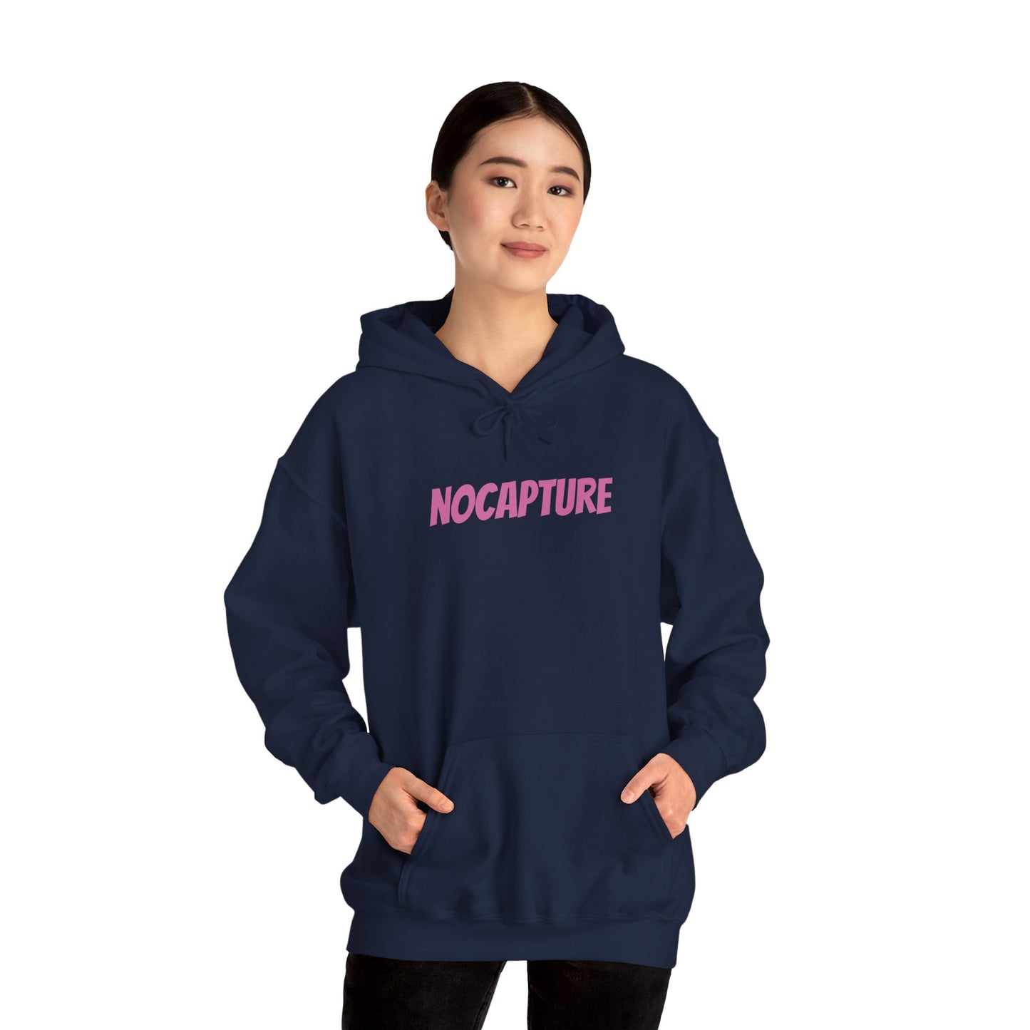 Unisex Heavy Blend™ Hooded Sweatshirt - Cozy Streetwear pink Logo front and back