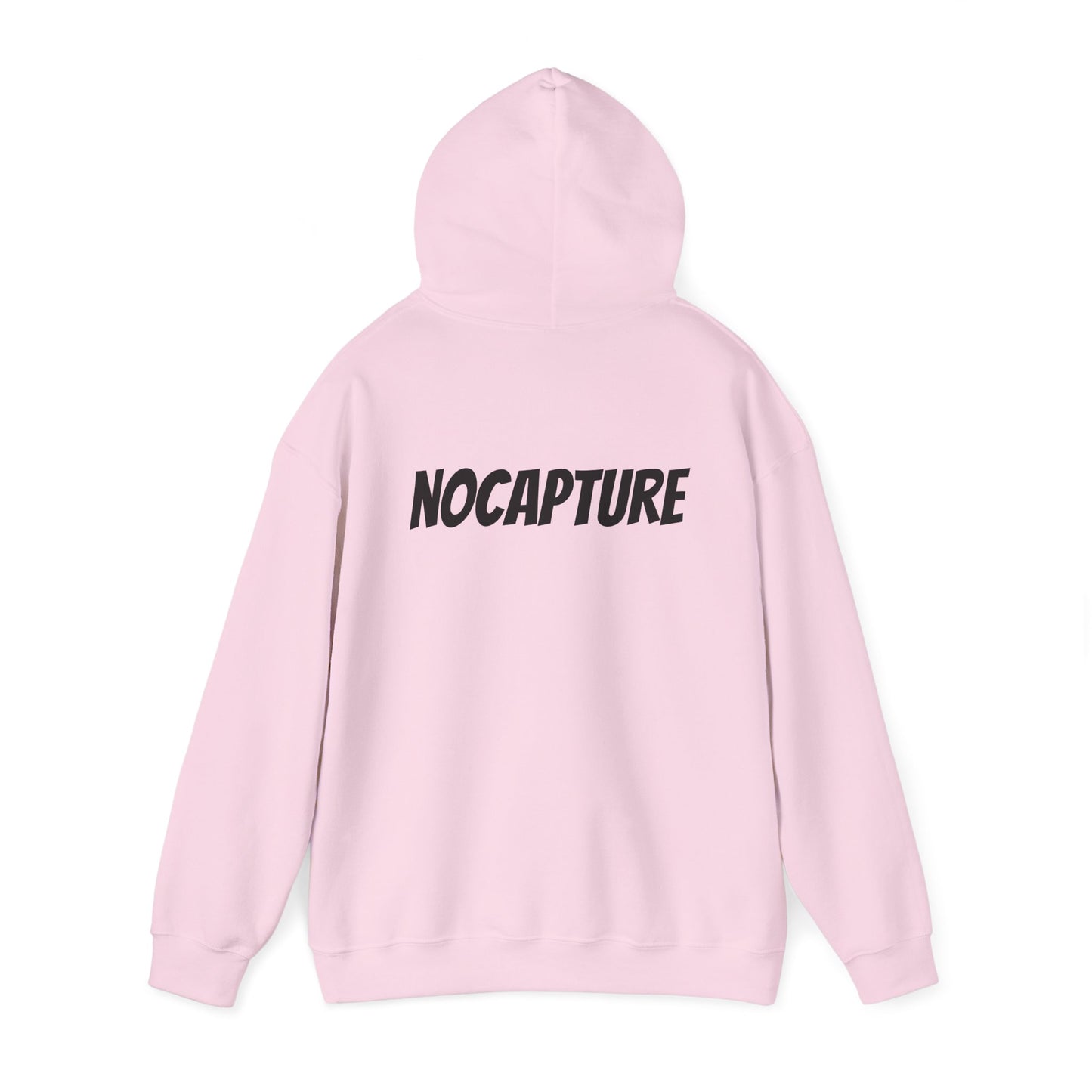 NOCAPTURE Unisex Heavy Blend™ Hooded Sweatshirt - Cozy Streetwear black Logo front and back