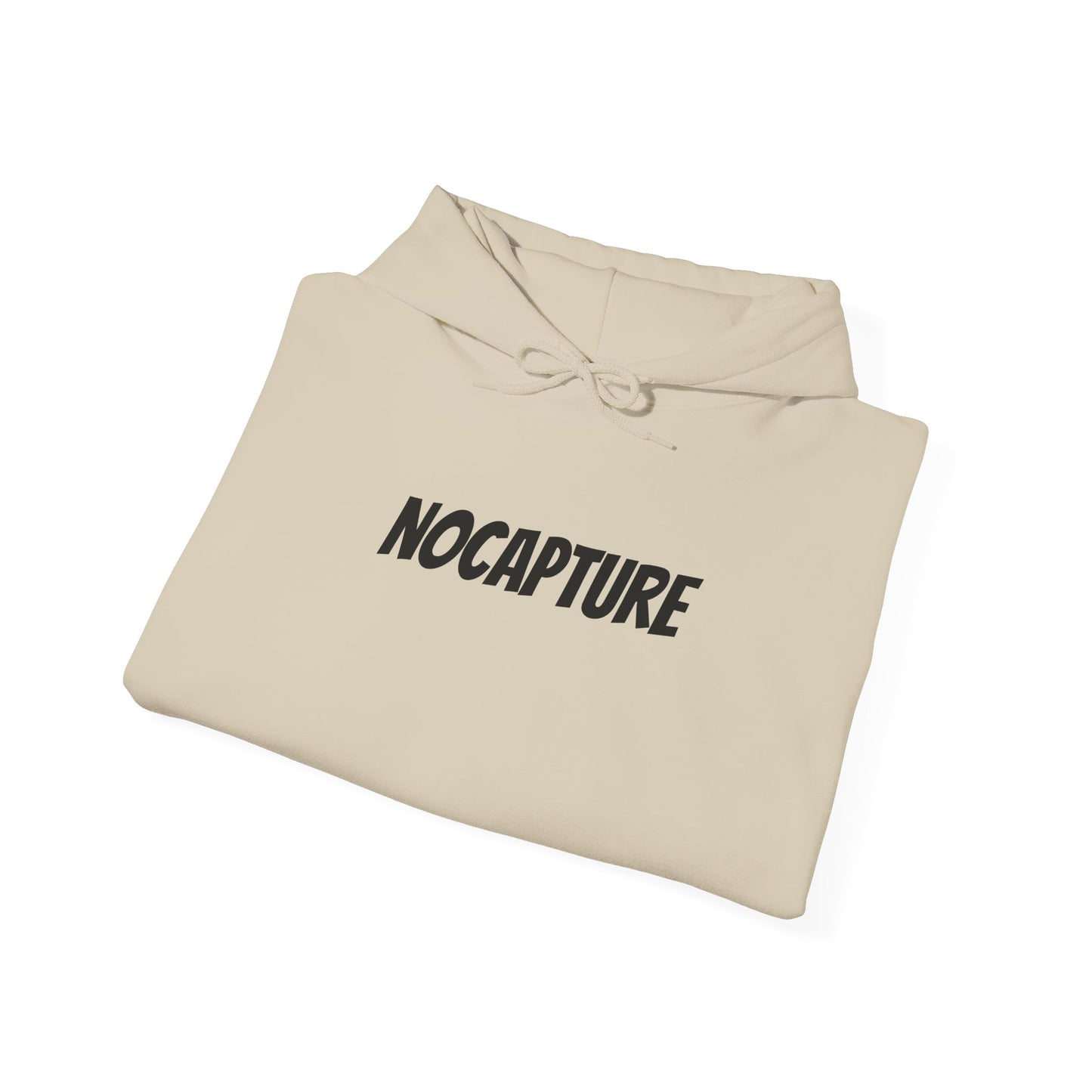 NOCAPTURE Unisex Heavy Blend™ Hooded Sweatshirt - Cozy Streetwear black Logo front and back