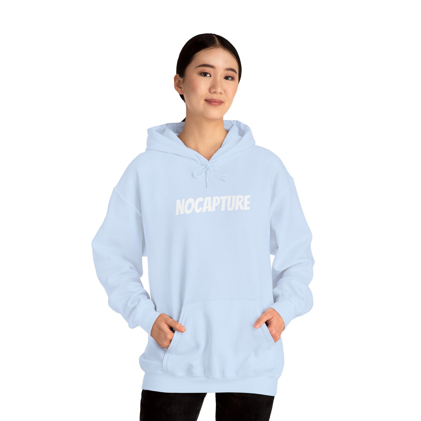 Unisex Heavy Blend™ Hooded Sweatshirt - Cozy Streetwear White Logo front and back