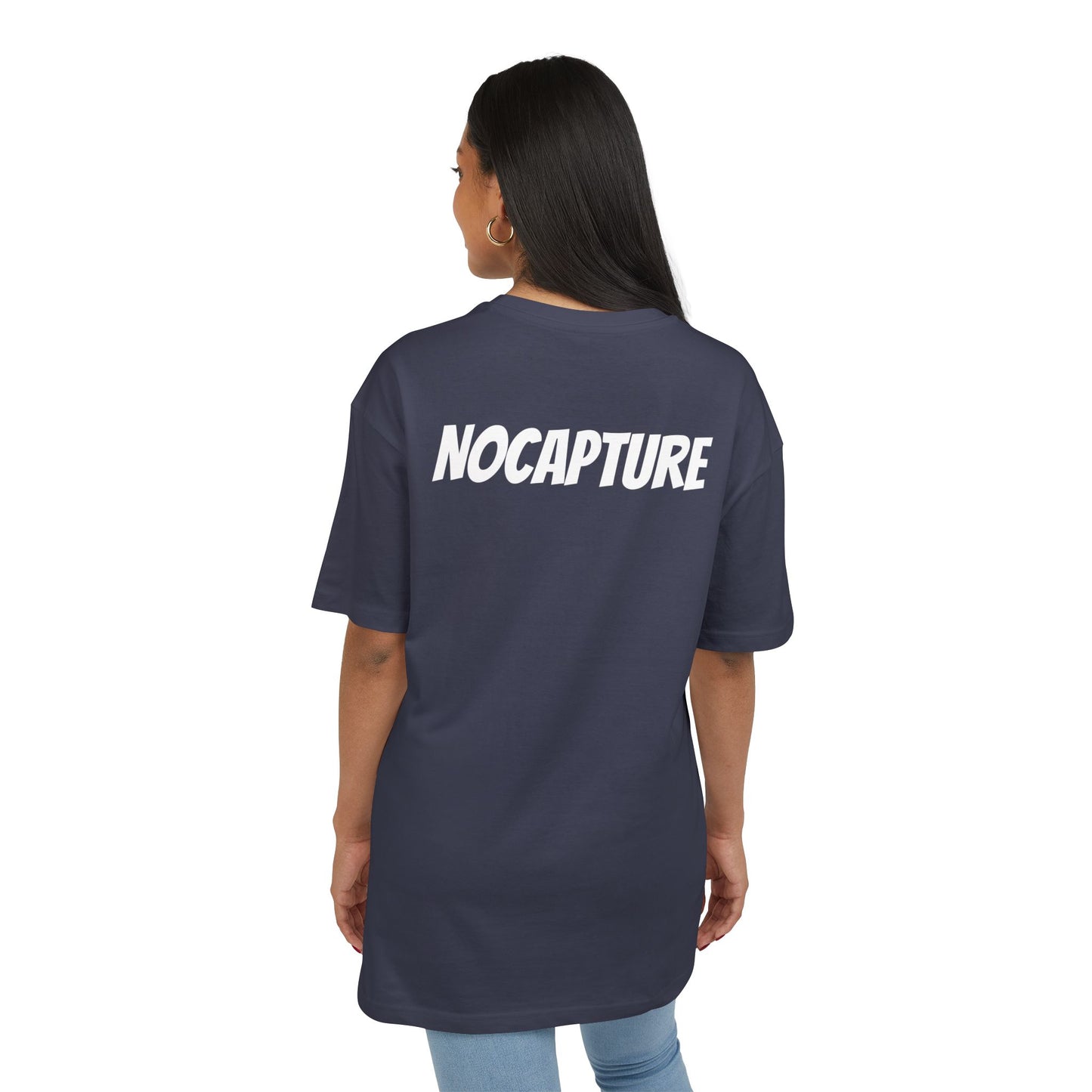 Unisex Heavy Oversize Tee - Front and Back Logo White v2