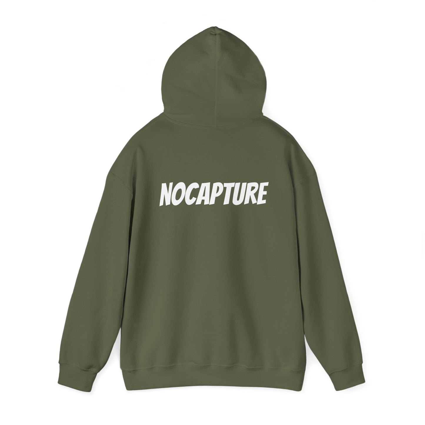 Unisex Heavy Blend™ Hooded Sweatshirt - Cozy Streetwear White Logo front and back