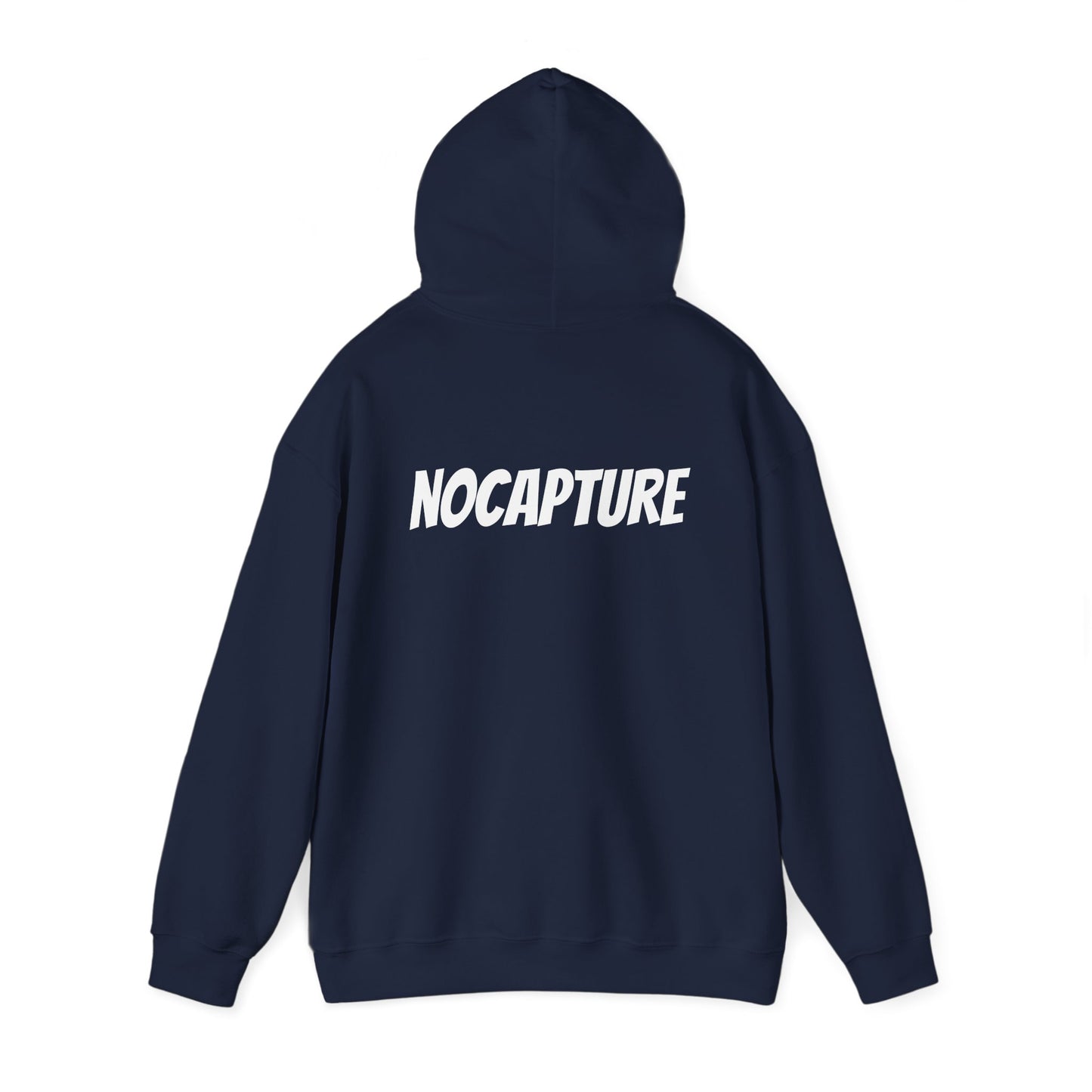 Unisex Heavy Blend™ Hooded Sweatshirt - Cozy Streetwear White Logo front and back