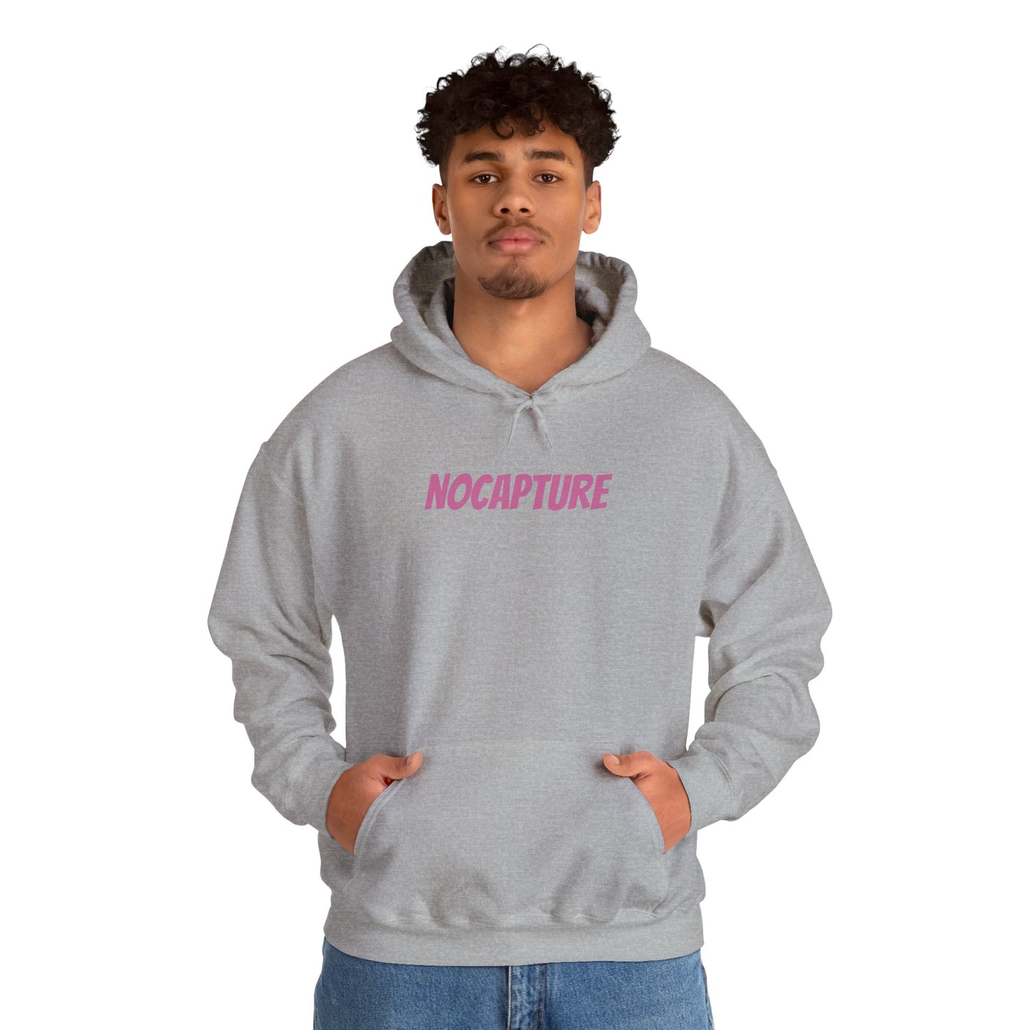 Unisex Heavy Blend™ Hooded Sweatshirt - Cozy Streetwear pink Logo front and back