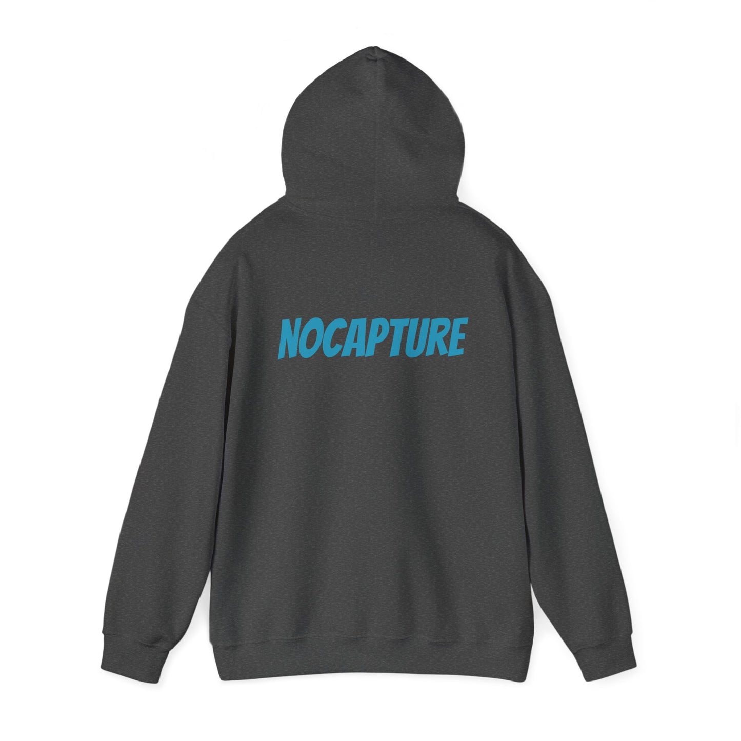 Unisex Heavy Blend™ Hooded Sweatshirt - Cozy Streetwear Baby Blue Logo front and back