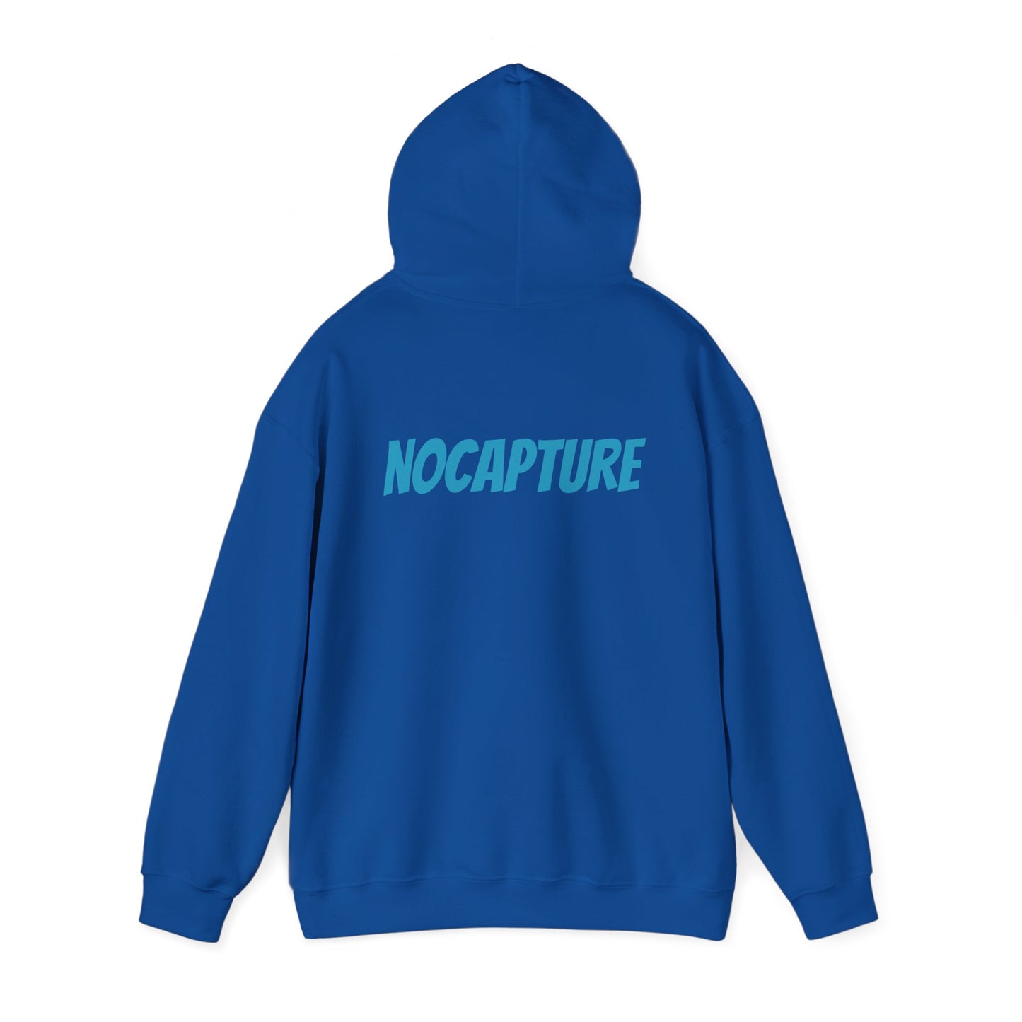 Unisex Heavy Blend™ Hooded Sweatshirt - Cozy Streetwear Baby Blue Logo front and back