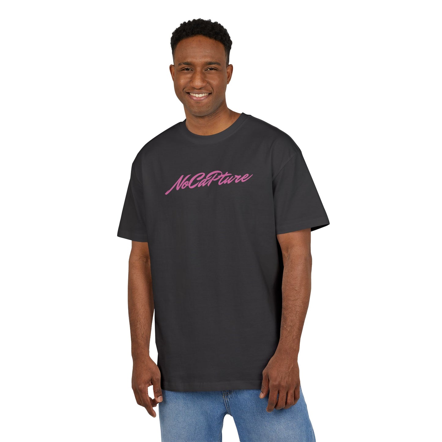 NoCapture Unisex Heavy Oversize Tee - Nocapture PJY front logo