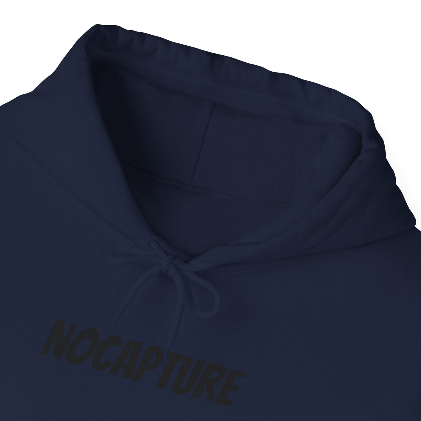 NOCAPTURE Unisex Heavy Blend™ Hooded Sweatshirt - Cozy Streetwear black Logo front and back