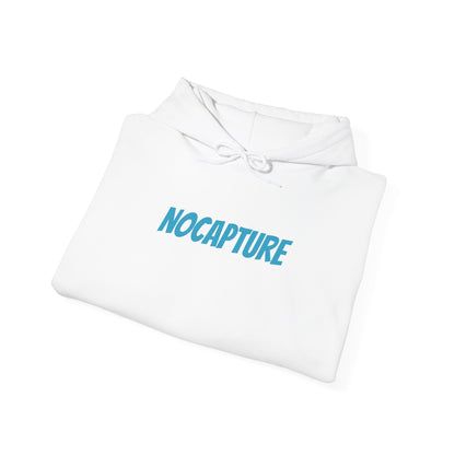 Unisex Heavy Blend™ Hooded Sweatshirt - Cozy Streetwear Baby Blue Logo front and back