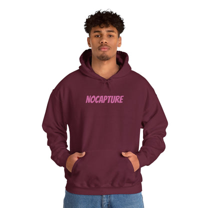 Unisex Heavy Blend™ Hooded Sweatshirt - Cozy Streetwear pink Logo front and back