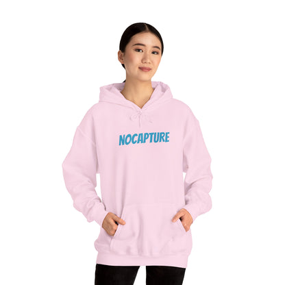 Unisex Heavy Blend™ Hooded Sweatshirt - Cozy Streetwear Baby Blue Logo front and back