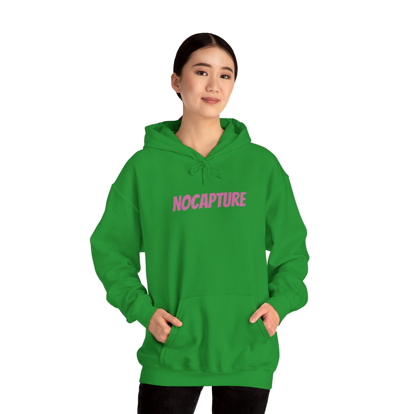 Unisex Heavy Blend™ Hooded Sweatshirt - Cozy Streetwear pink Logo front and back