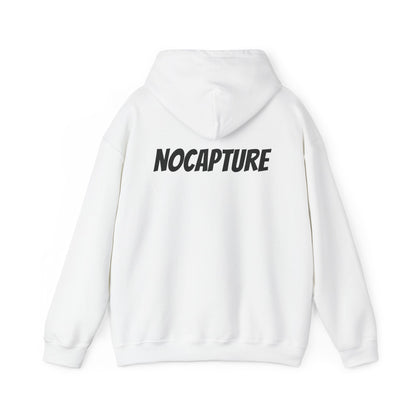 NOCAPTURE Unisex Heavy Blend™ Hooded Sweatshirt - Cozy Streetwear black Logo front and back