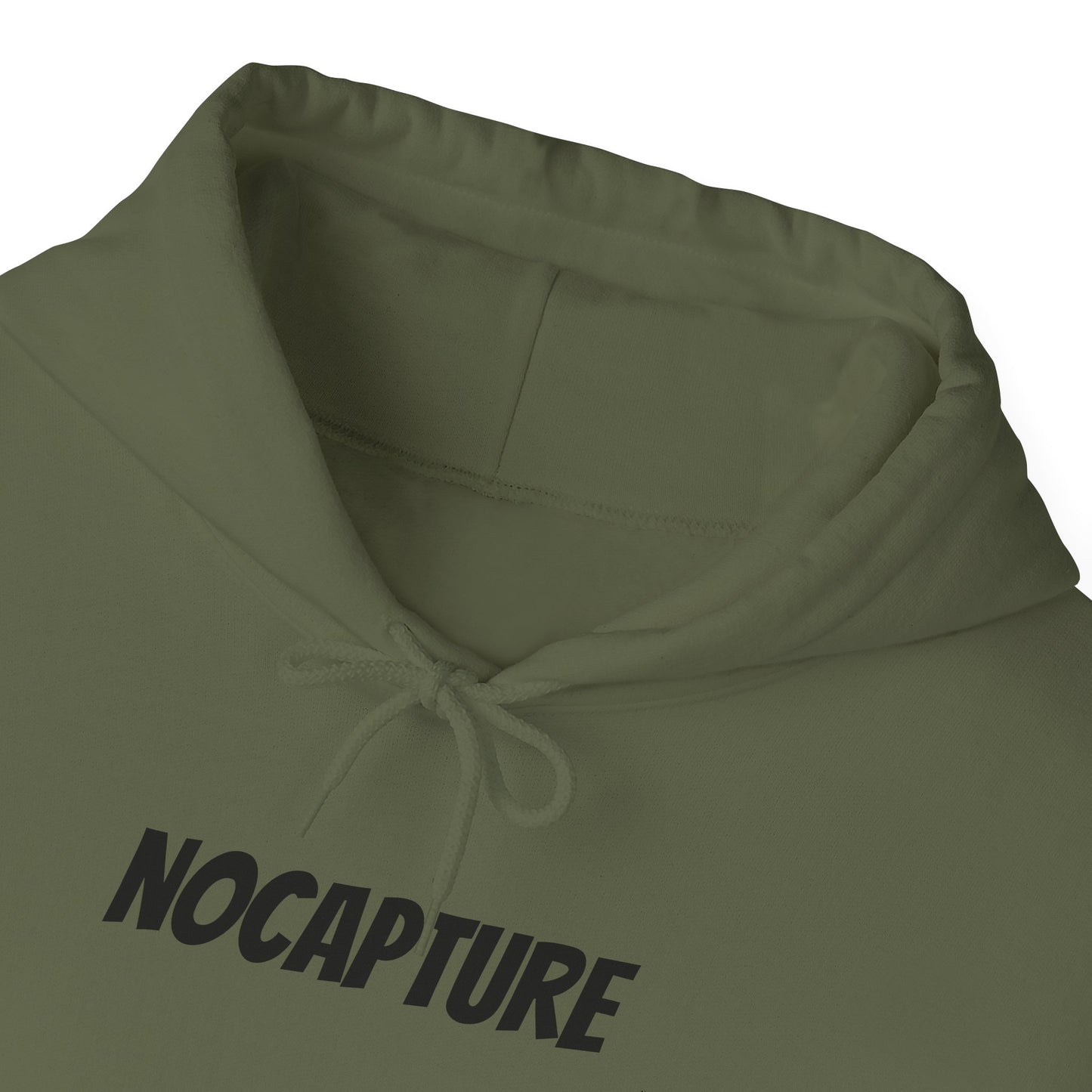 NOCAPTURE Unisex Heavy Blend™ Hooded Sweatshirt - Cozy Streetwear black Logo front and back