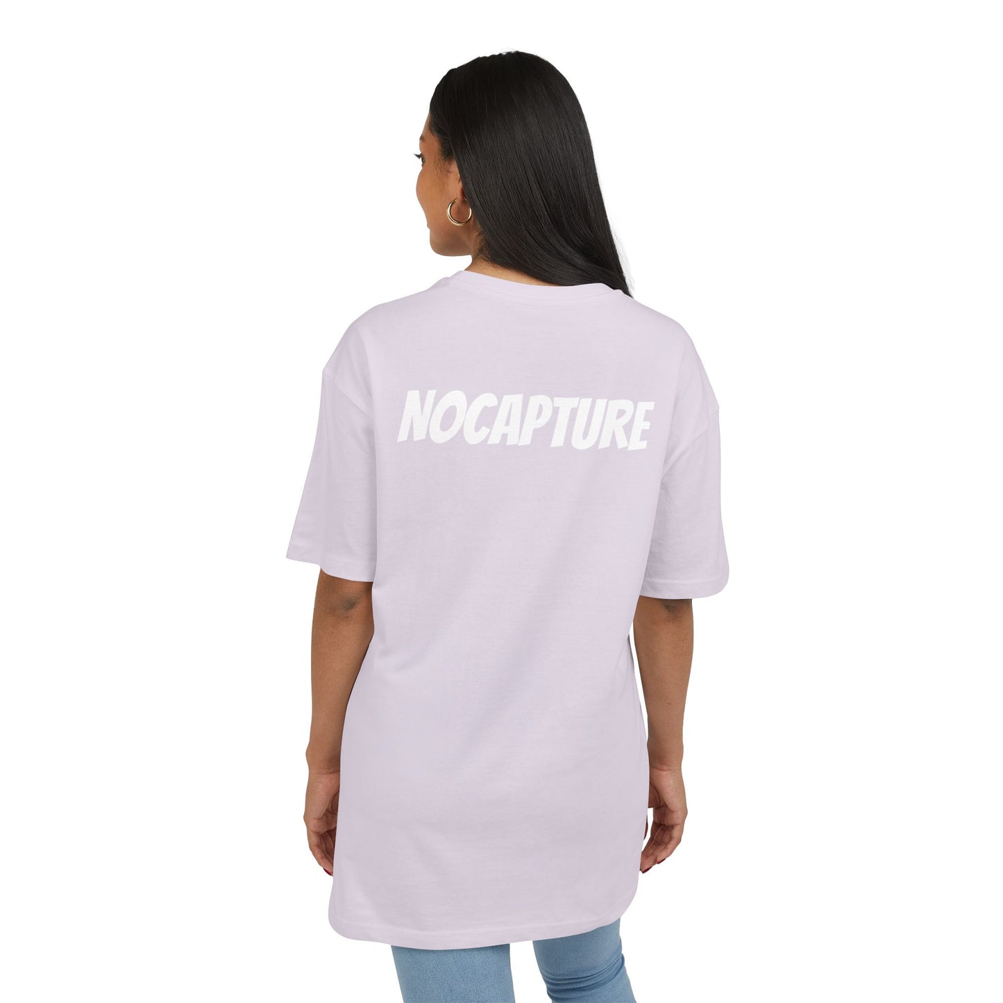 Unisex Heavy Oversize Tee - Front and Back Logo White v2