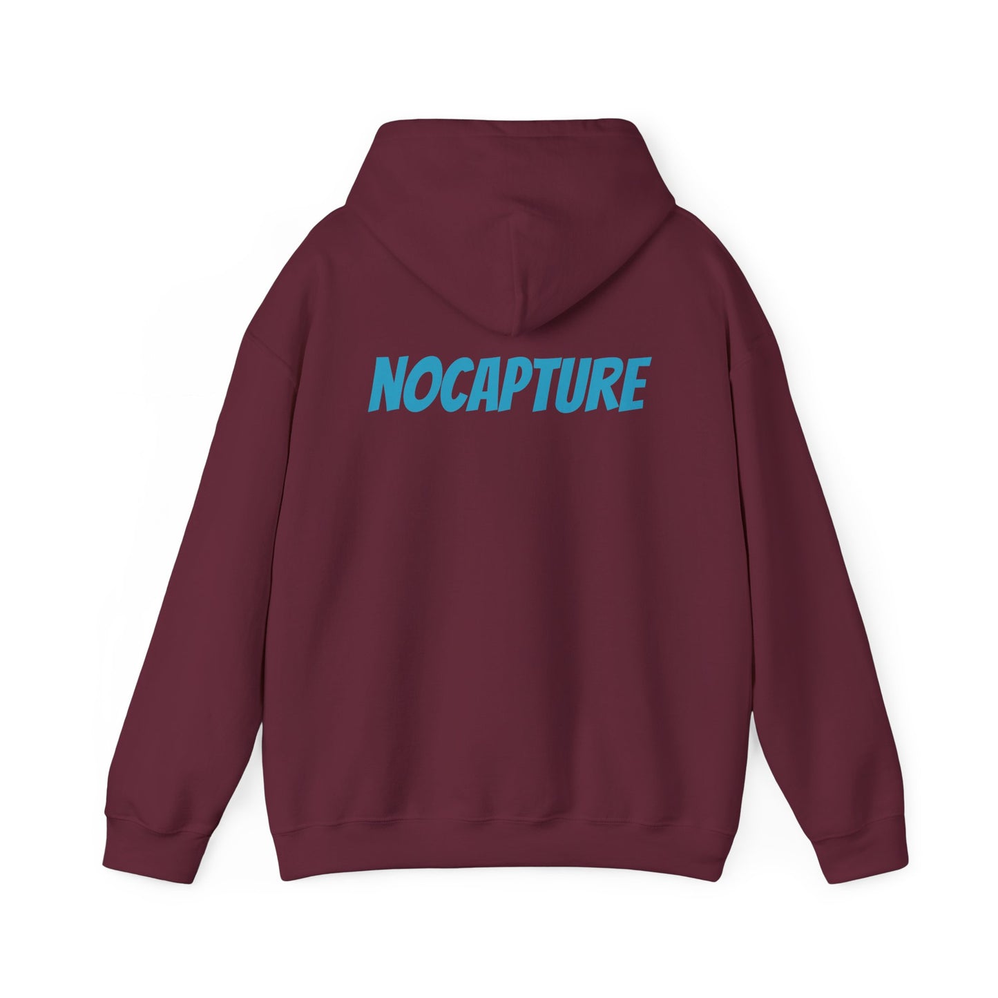 Unisex Heavy Blend™ Hooded Sweatshirt - Cozy Streetwear Baby Blue Logo front and back