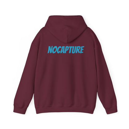 Unisex Heavy Blend™ Hooded Sweatshirt - Cozy Streetwear Baby Blue Logo front and back