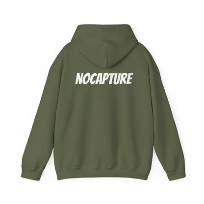 Unisex Heavy Blend™ Hooded Sweatshirt - Cozy Streetwear White Logo front and back