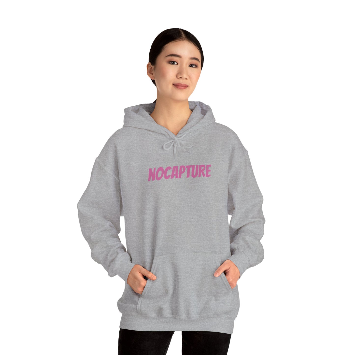 Unisex Heavy Blend™ Hooded Sweatshirt - Cozy Streetwear pink Logo front and back