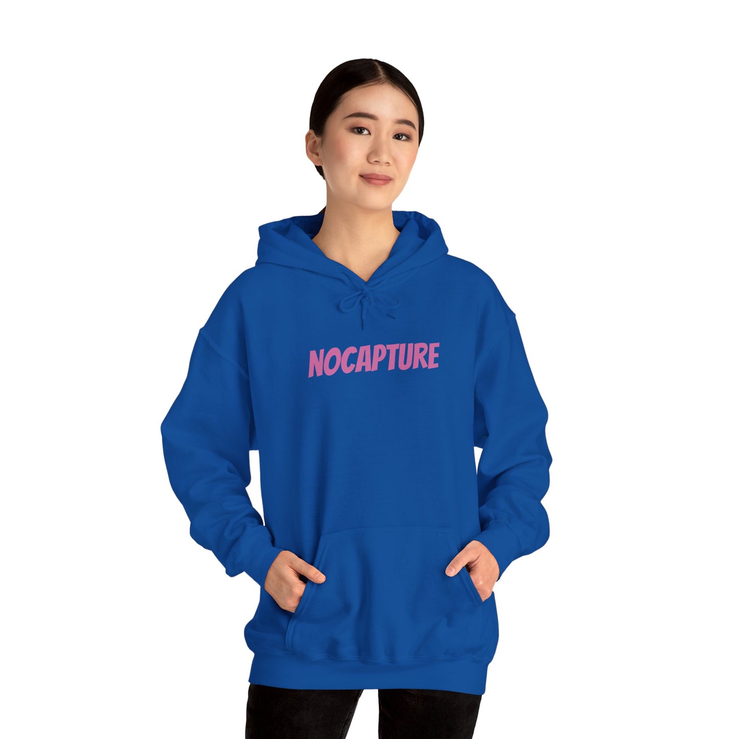 Unisex Heavy Blend™ Hooded Sweatshirt - Cozy Streetwear pink Logo front and back