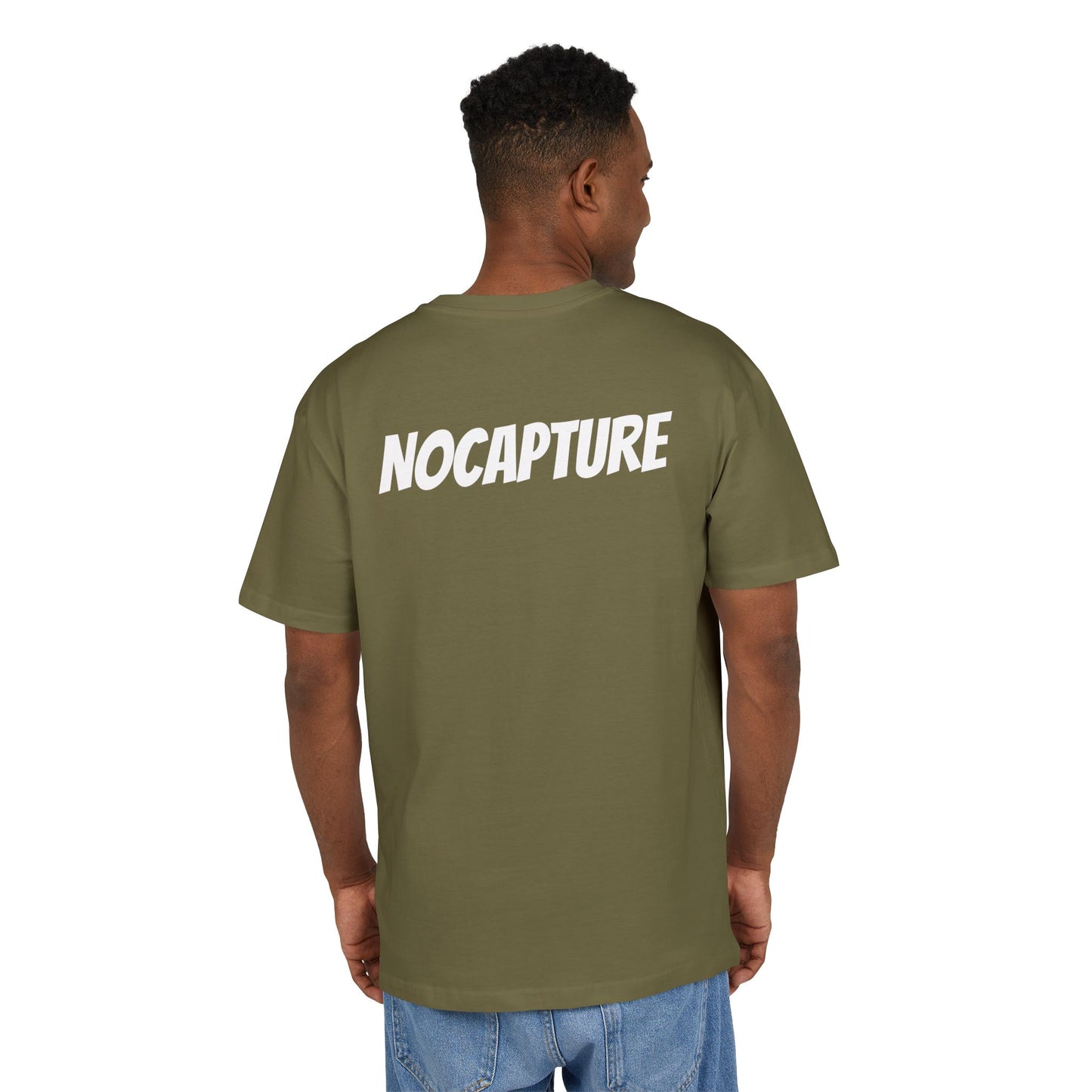 Unisex Heavy Oversize Tee - Front and Back Logo White v2
