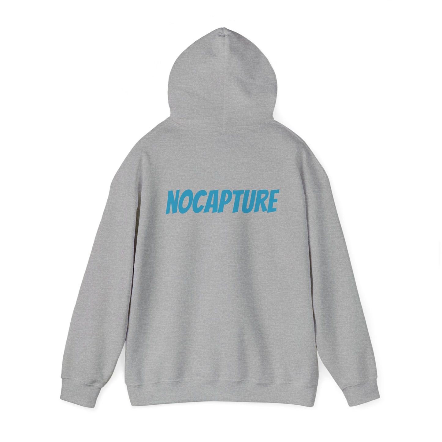 Unisex Heavy Blend™ Hooded Sweatshirt - Cozy Streetwear Baby Blue Logo front and back