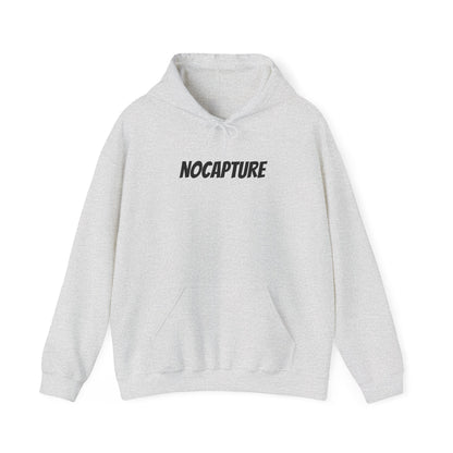 NOCAPTURE Unisex Heavy Blend™ Hooded Sweatshirt - Cozy Streetwear black Logo front and back