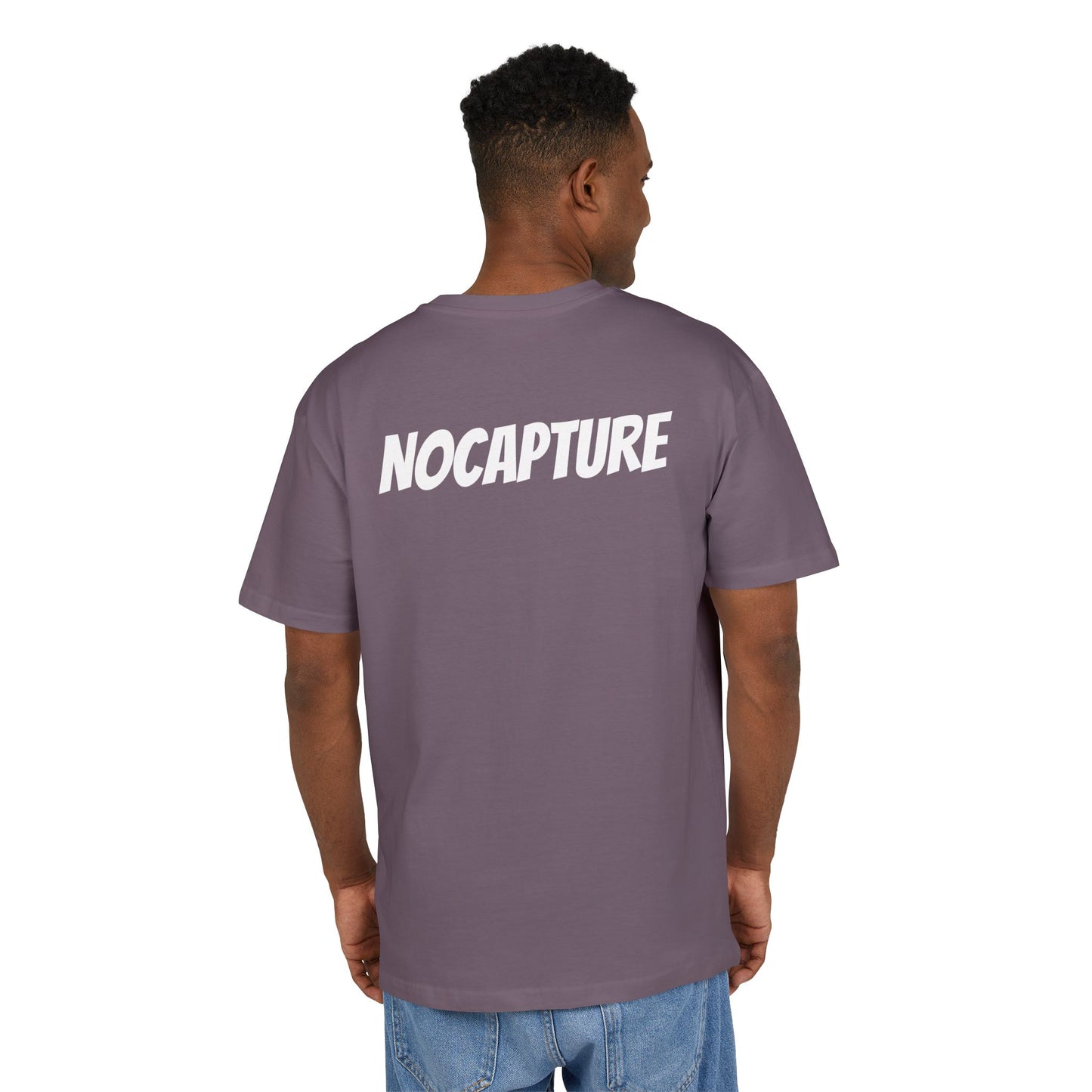Unisex Heavy Oversize Tee - Front and Back Logo White v2