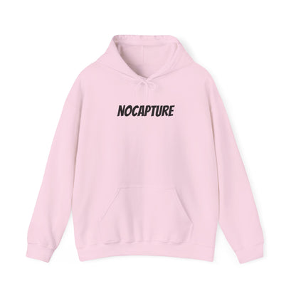 NOCAPTURE Unisex Heavy Blend™ Hooded Sweatshirt - Cozy Streetwear black Logo front and back