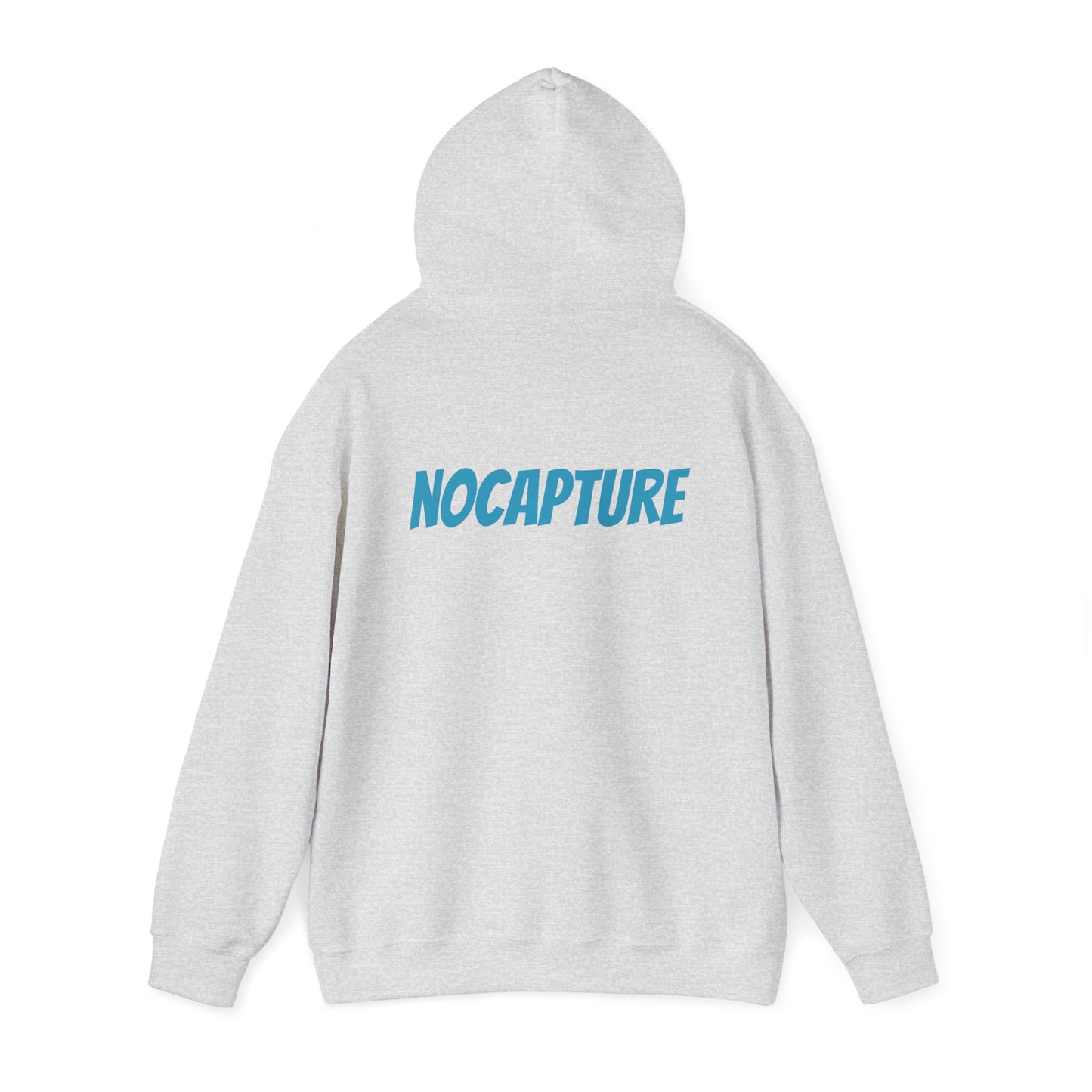 Unisex Heavy Blend™ Hooded Sweatshirt - Cozy Streetwear Baby Blue Logo front and back