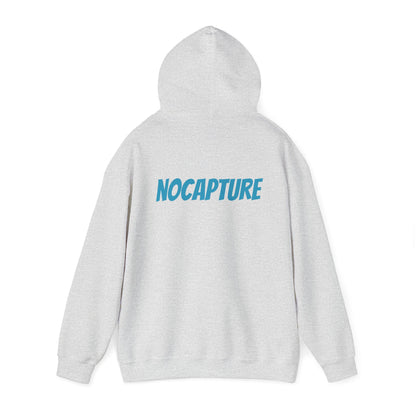 Unisex Heavy Blend™ Hooded Sweatshirt - Cozy Streetwear Baby Blue Logo front and back