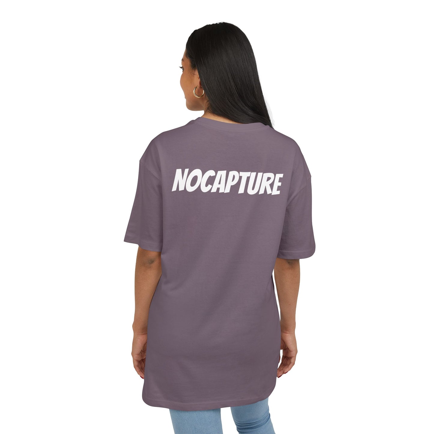 Unisex Heavy Oversize Tee - Front and Back Logo White v2