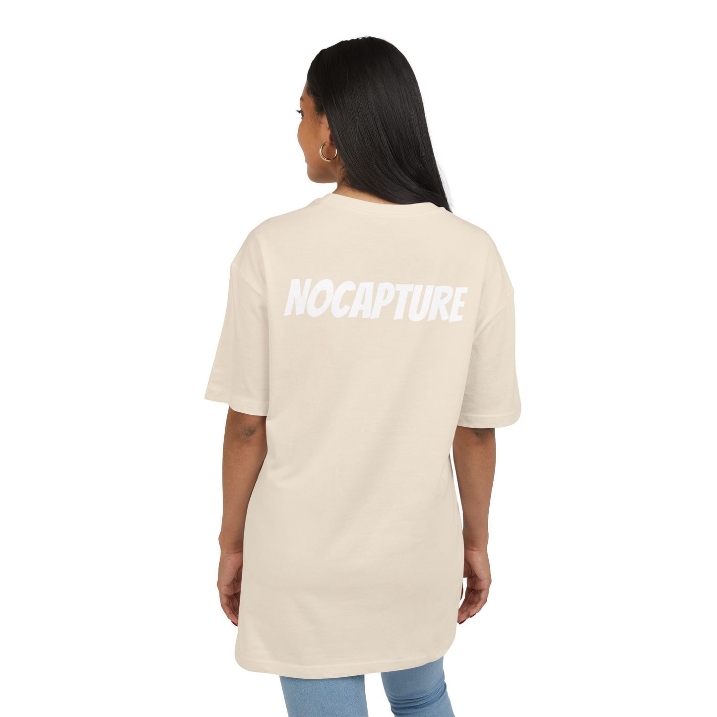 Unisex Heavy Oversize Tee - Front and Back Logo White v2