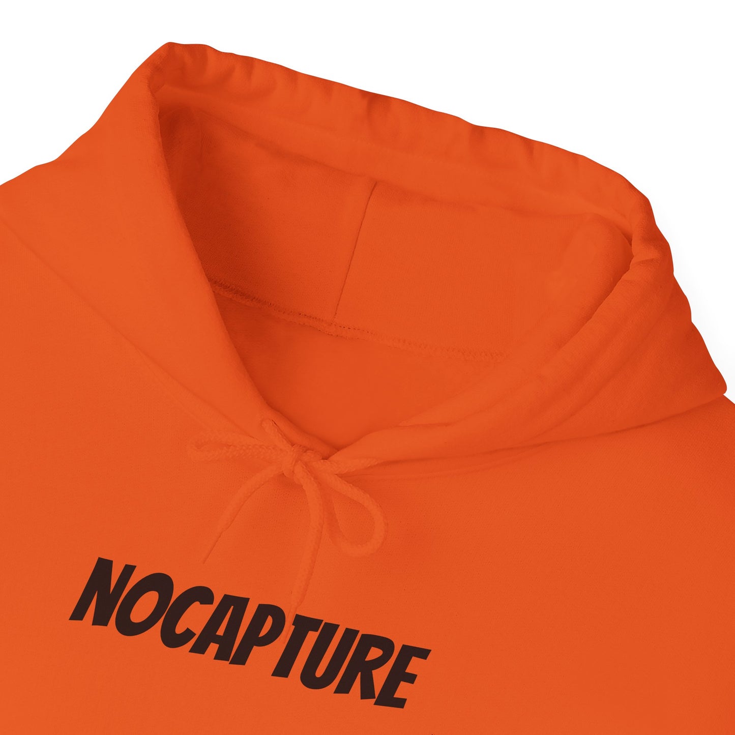 NOCAPTURE Unisex Heavy Blend™ Hooded Sweatshirt - Cozy Streetwear black Logo front and back