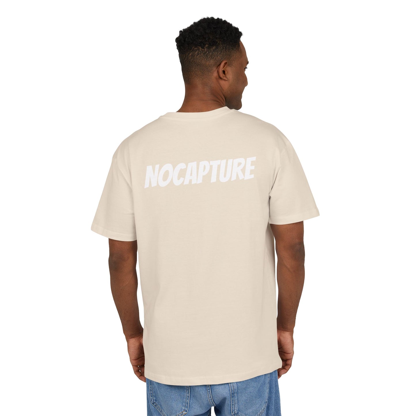 Unisex Heavy Oversize Tee - Front and Back Logo White v2