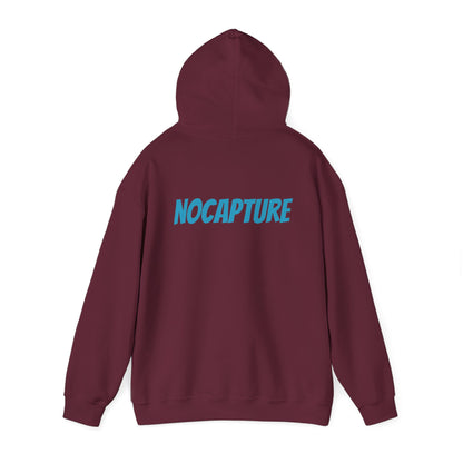 Unisex Heavy Blend™ Hooded Sweatshirt - Cozy Streetwear Baby Blue Logo front and back