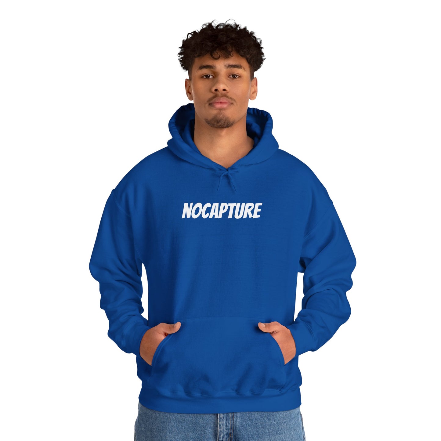 Unisex Heavy Blend™ Hooded Sweatshirt - Cozy Streetwear White Logo front and back