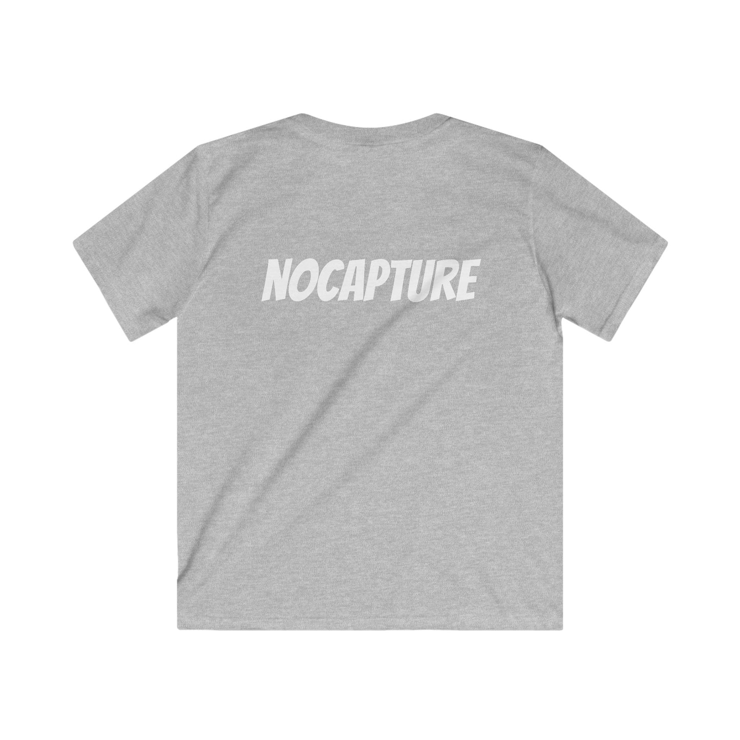 NOCAPTUR E Graphic Tee - Stylish & Comfortable Softstyle Shirt for Playtime White Front And Back Logo
